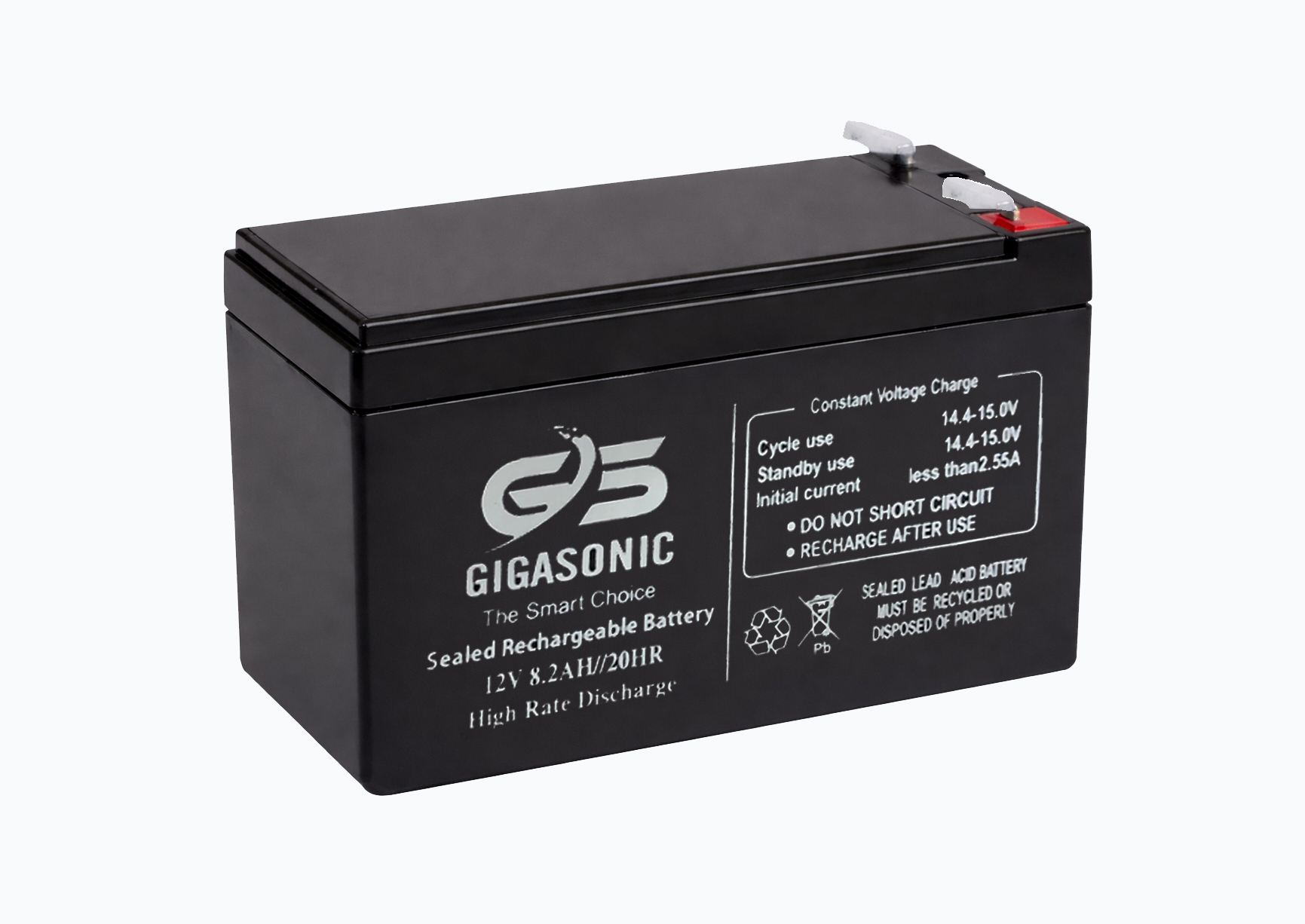 GIGASONIC Sealed Rechargeable Battery 12V 8.2AH